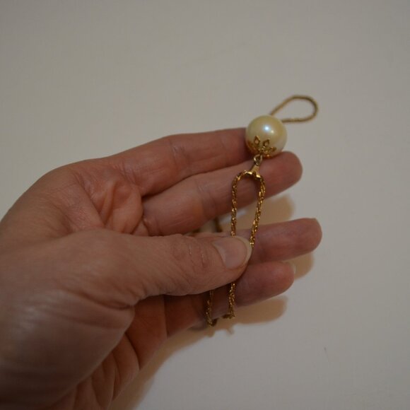 Double Rope-like Chain Link 9'&12' Length 2mm Width Faux Pearl Round Cream Bead - Picture 9 of 13